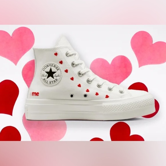 Limited Edition Valentines Day Platform Converse - Picture 1 of 5